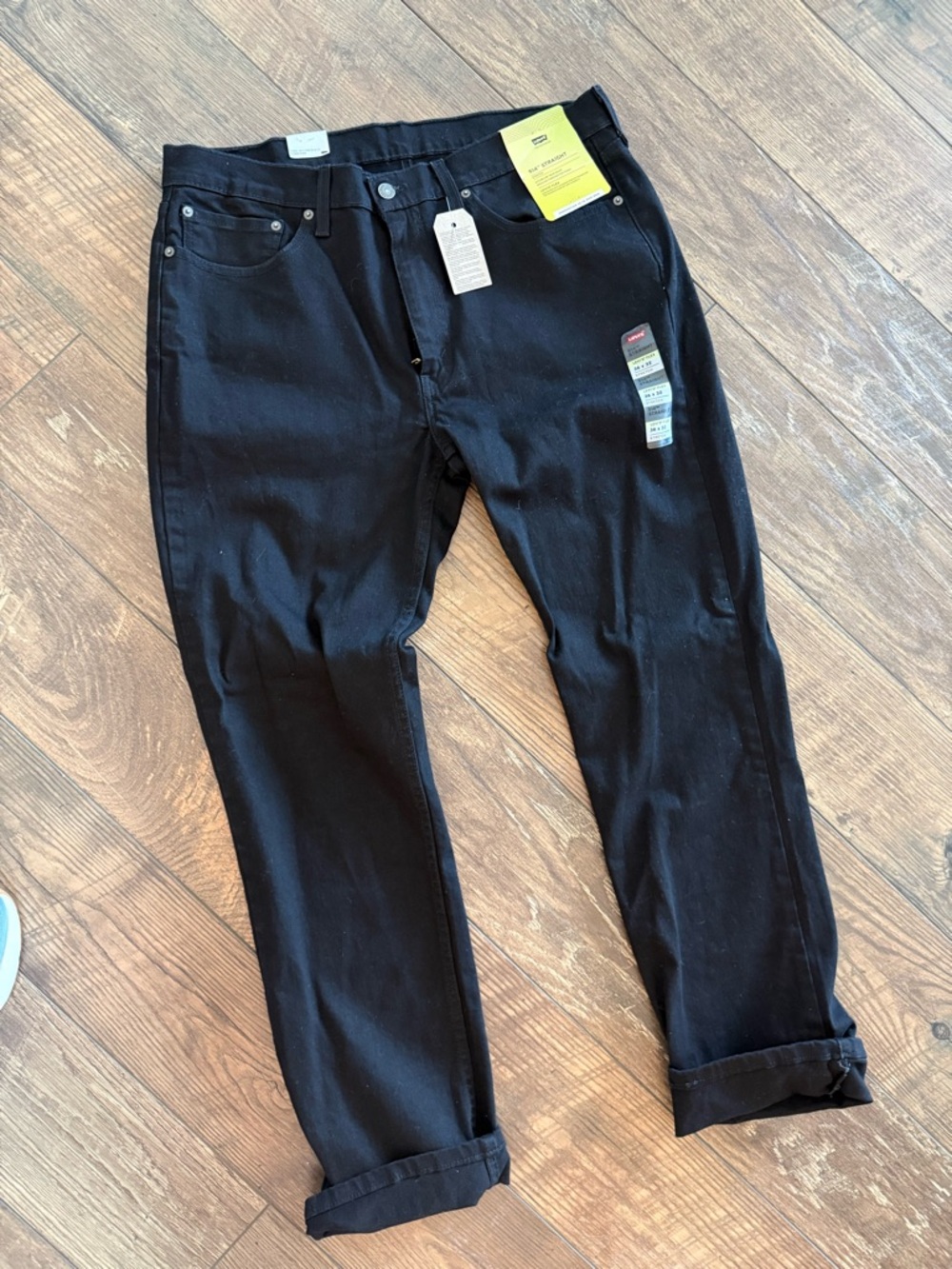 Men's Levi Black Straight-Leg Jeans
